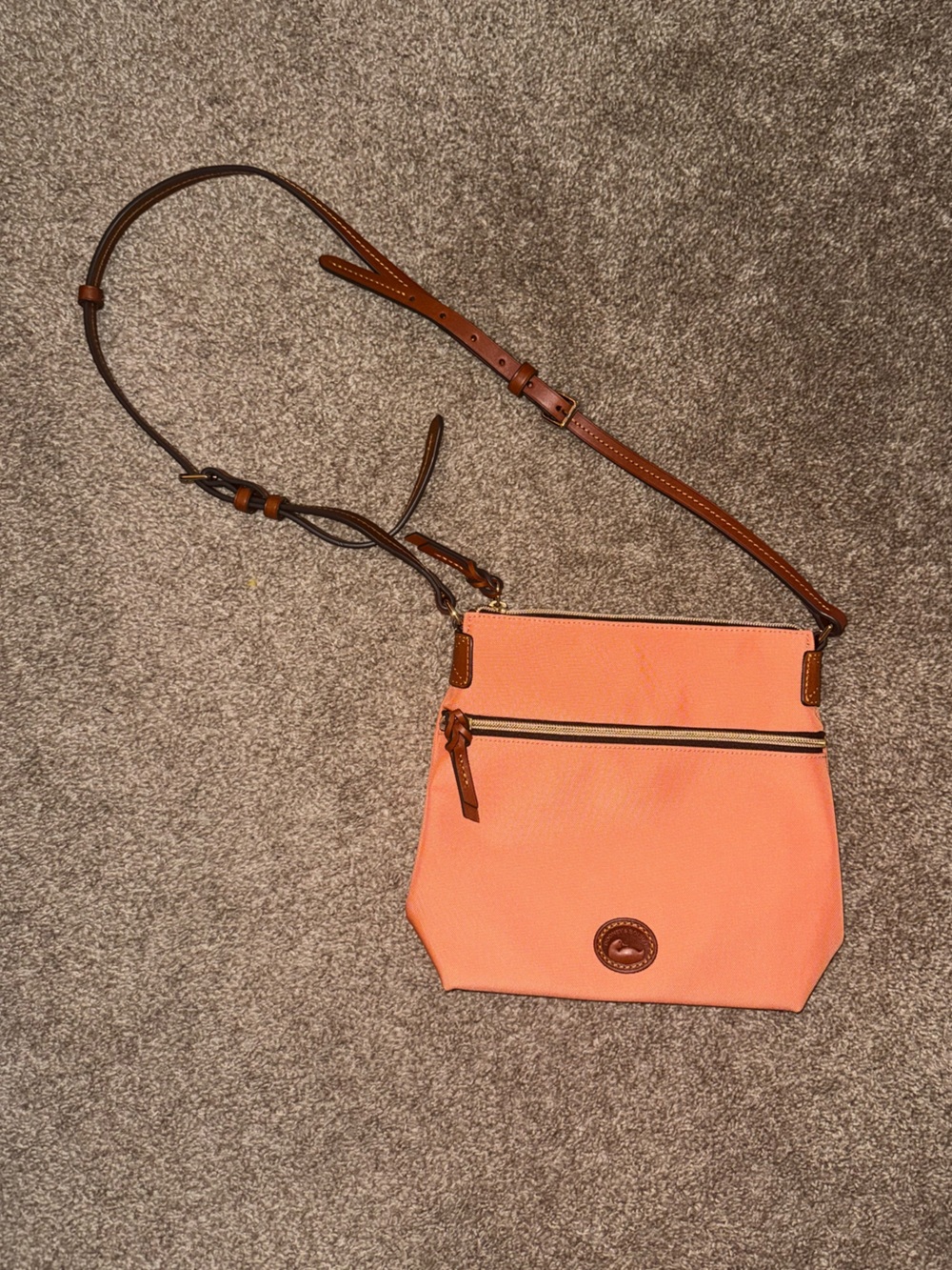 Dooney & Bourke Coral Crossbody with Brown Trim